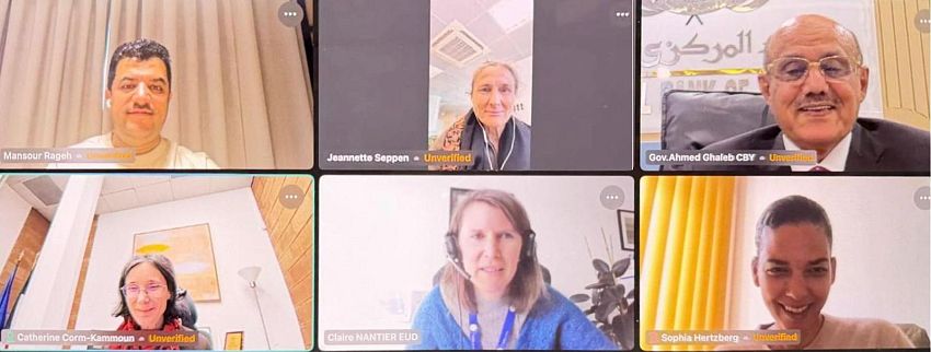 خلال اتصال مرئي .. محافظ البنك المركزي يبحث مع سفراء عدد من الدول الأوروبية الوضع الاقتصادي