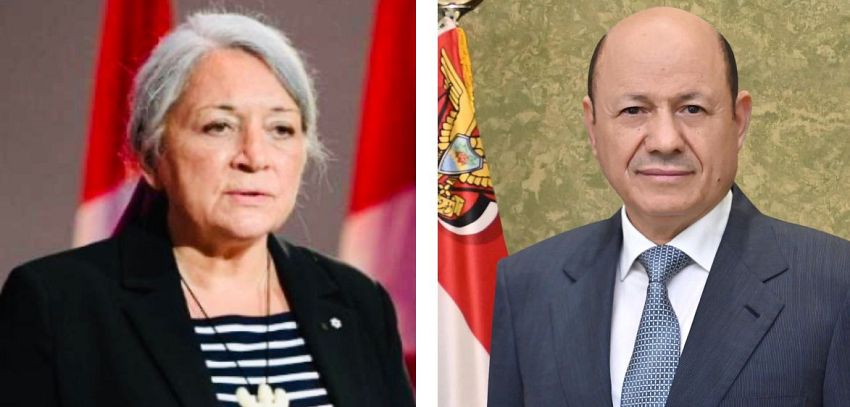 الرئيس العليمي يتلقى برقية تهنئة من الحاكم العام لكندا بمناسبة العيد الوطني 22 مايو