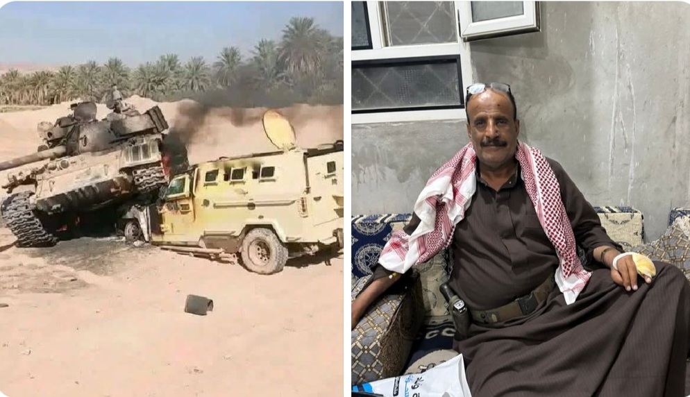 احد ابطال الجيش الوطني يجسد بطولته في مشهد بطولي ضد مليشيا الانتقالي الجنوبي (الاسم والصورة)