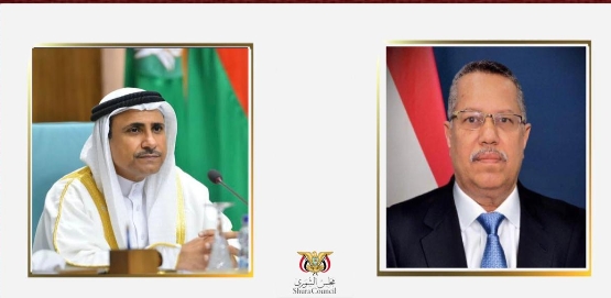 الدكتور بن دغر يتلقى برقية تعزية من رئيس البرلمان العربي في وفاة الشيخ احمد عباد شريف