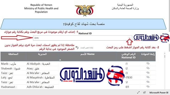 رابط الشهادة الالكترونية للقاح كورونا في اليمن